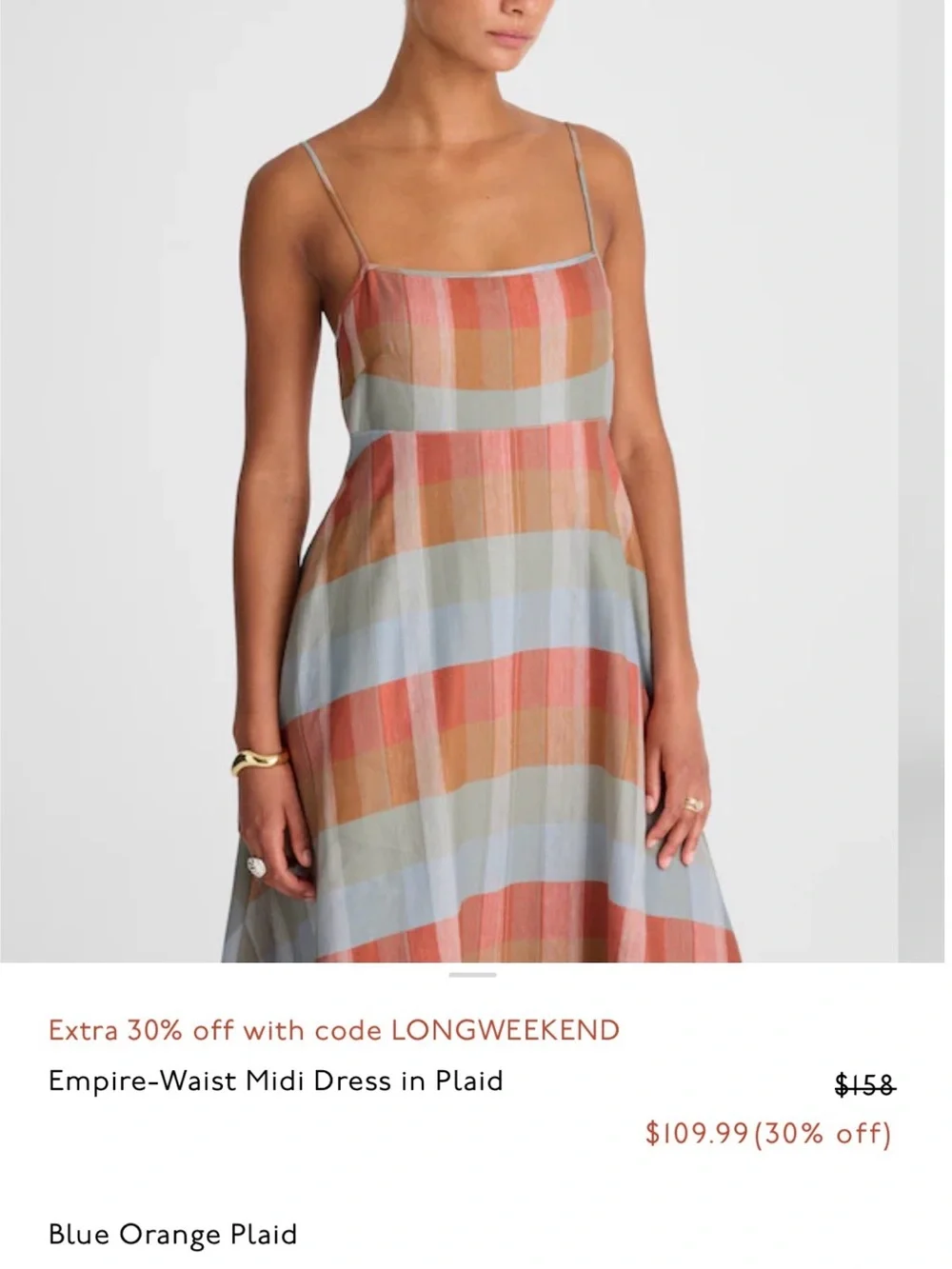Madewell Summer Striped Maxi Dress in plaid - Picture 2 of 5